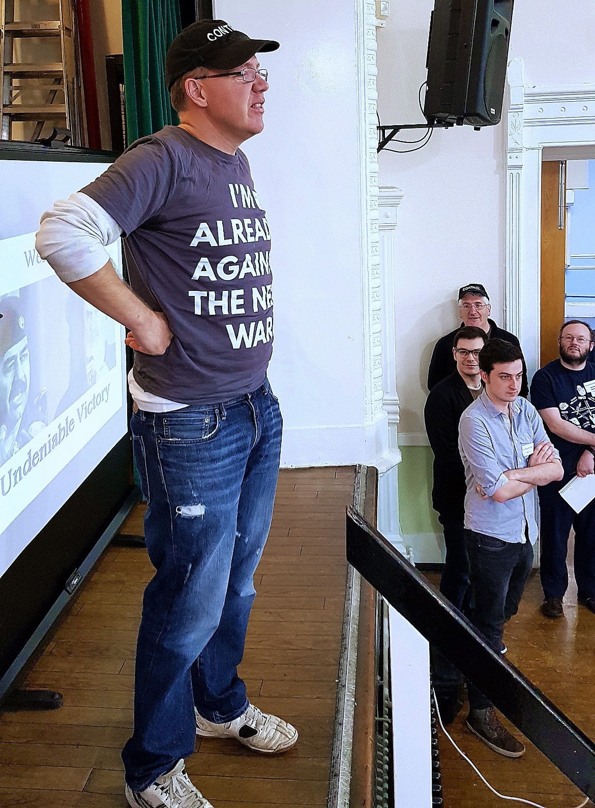 Ben Moores introducing his game - Undeniable Victory Megagame After Action Report by BeckyBecky Blogs