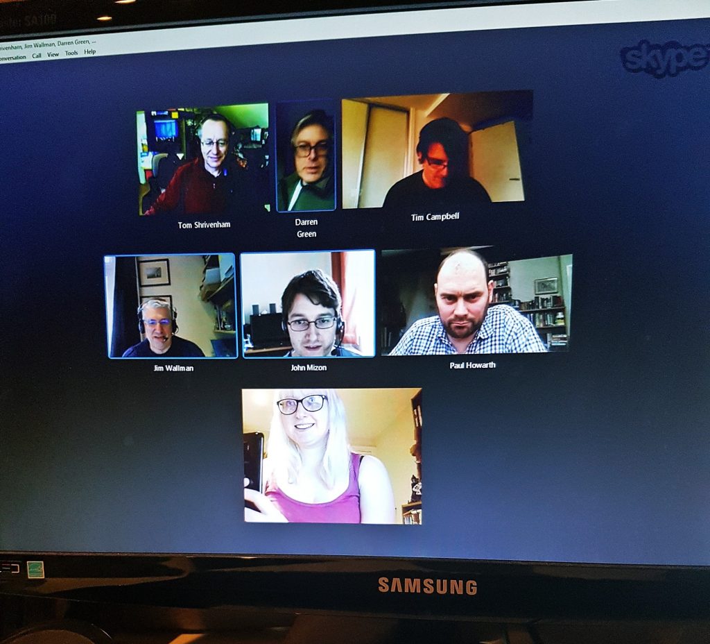 One of the early Skype meetings about UNSoC - Urban Nightmare: State of Chaos, the Wide Area Megagame, After Action Report by BeckyBecky Blogs