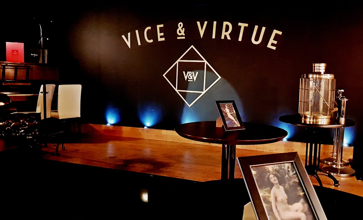 The bar - Vice and Virtue Leeds Restaurant Review by BeckyBecky Blogs