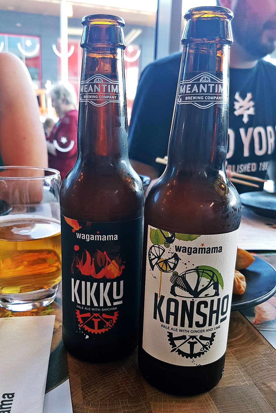 Kikku and Kansho beers - Wagamama Menu Pairing, Review by BeckyBecky Blogs