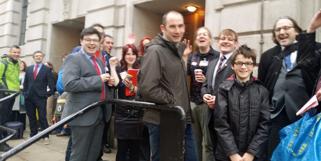 Queuing up for the game - From the Achives, Watch The Skies 2 Megagame Report by BeckyBecky Blogs