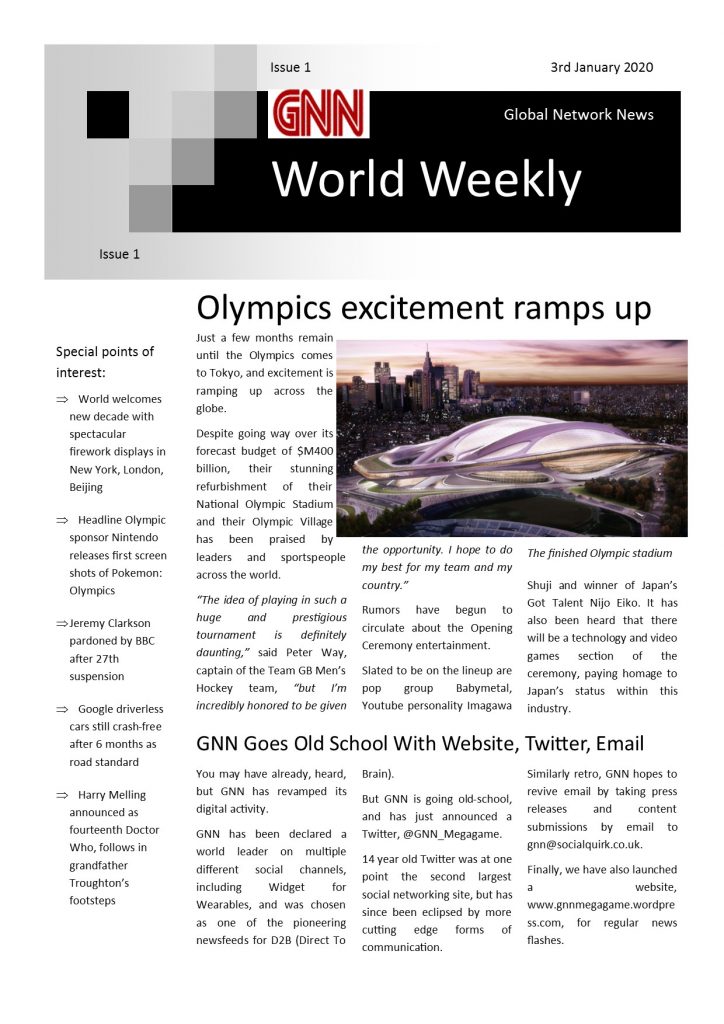 Watch The Skies GNN issue 1