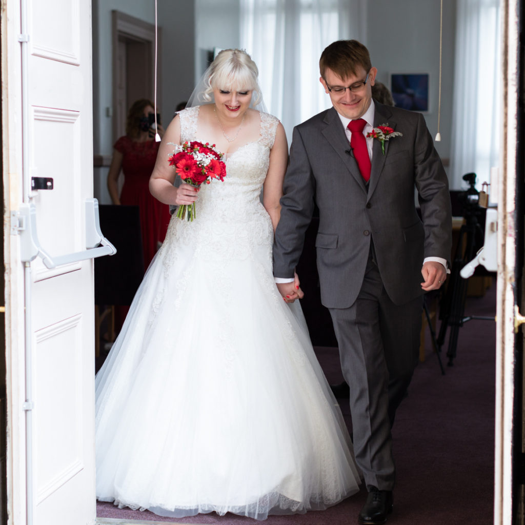 Leaving our wedding ceremony as Mr and Mrs Campbell-Ladley - Achievement Unlocked: Married by BeckyBecky Blogs