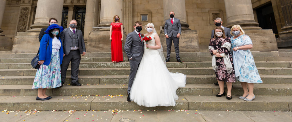 Pandemic wedding with masks - Achievement Unlocked: Married by BeckyBecky Blogs