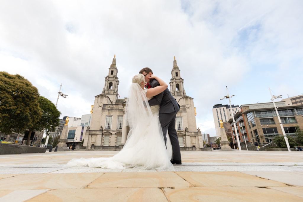 Couple photos in Millennium Square - Achievement Unlocked: Married by BeckyBecky Blogs