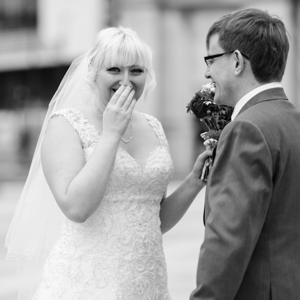 Couple photos in Millennium Square - Achievement Unlocked: Married by BeckyBecky Blogs