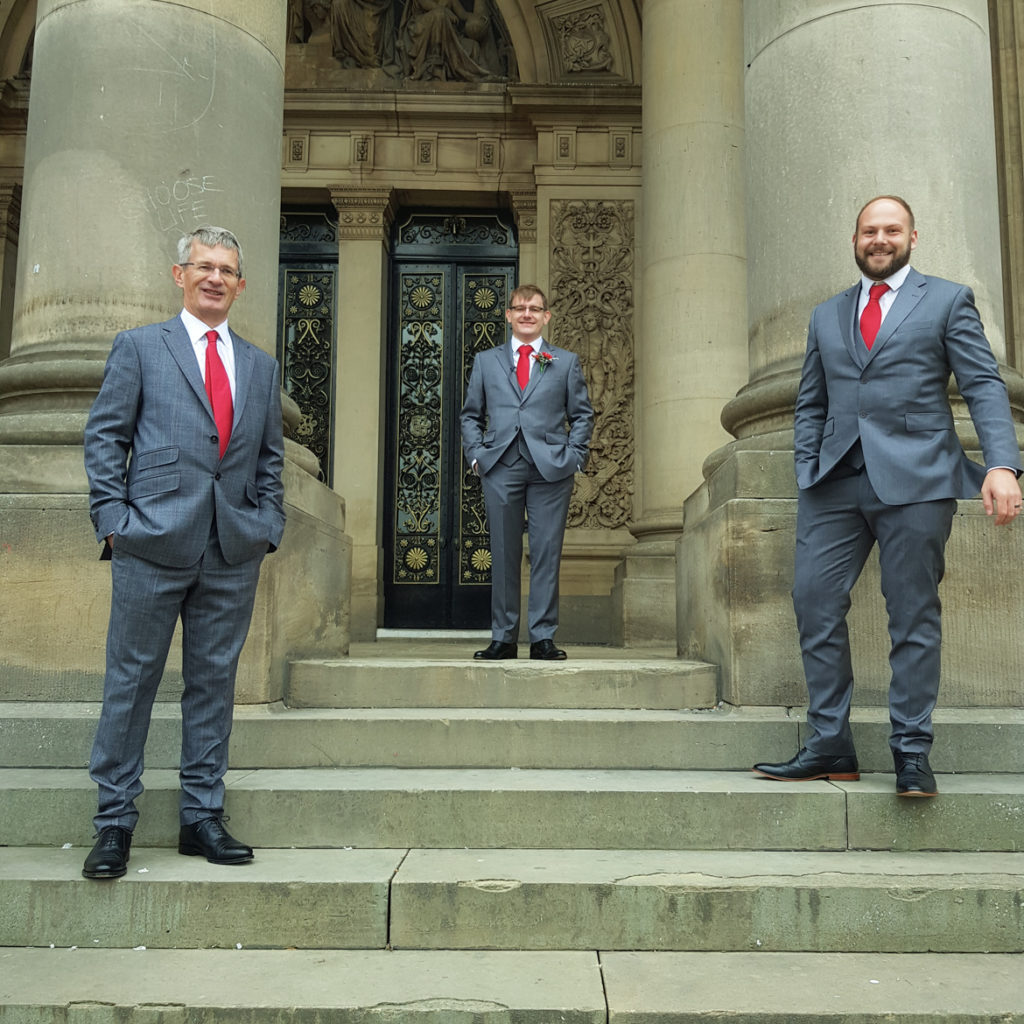 Tim, his dad and his best man Rob - Achievement Unlocked: Married by BeckyBecky Blogs