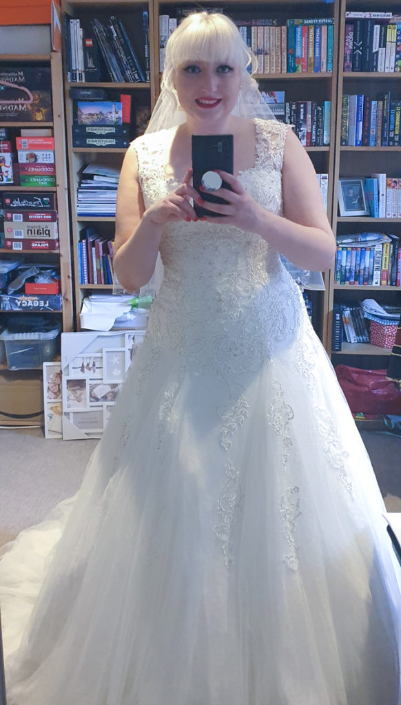 Wearing my Wed2Be wedding dress - Achievement Unlocked: Married by BeckyBecky Blogs